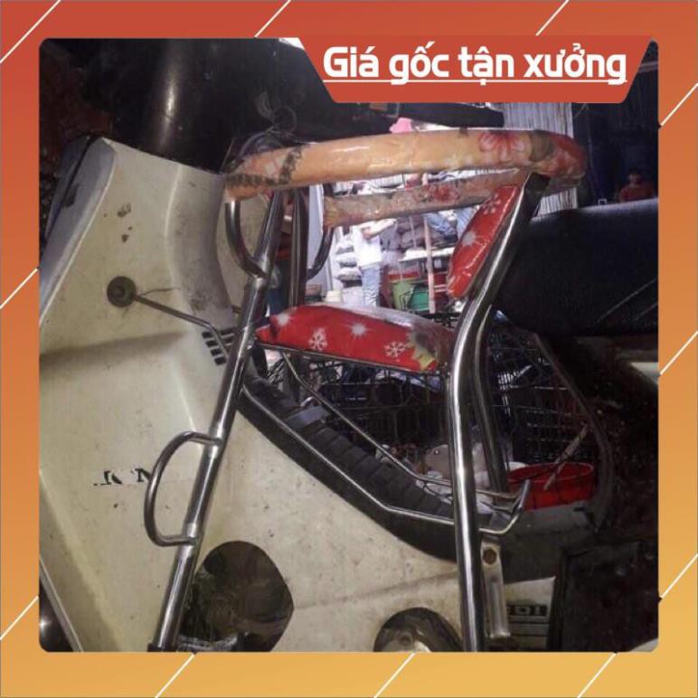 Ghế ngồi xe máy cho bé xe ga xe số , xe đạp inox....