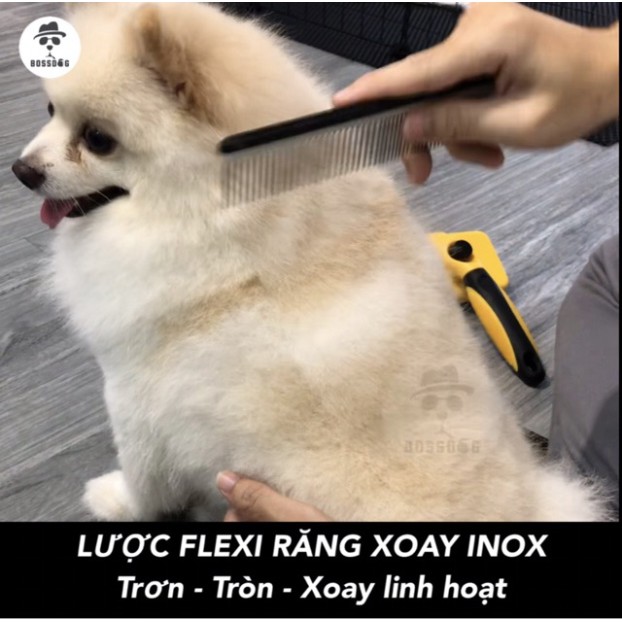 [Hoangminh]  Lược thẳng chải lông chó, gỡ rối lông cho Poodle Corgi Husky Pom | BossDog