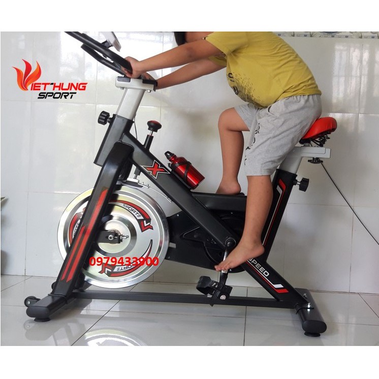 Xe Đạp Tập Thể Dục FitNess Hàng Chính Hãng Bánh Đà Đúc Nguyên Khối. Có Đo Nhịp Tim