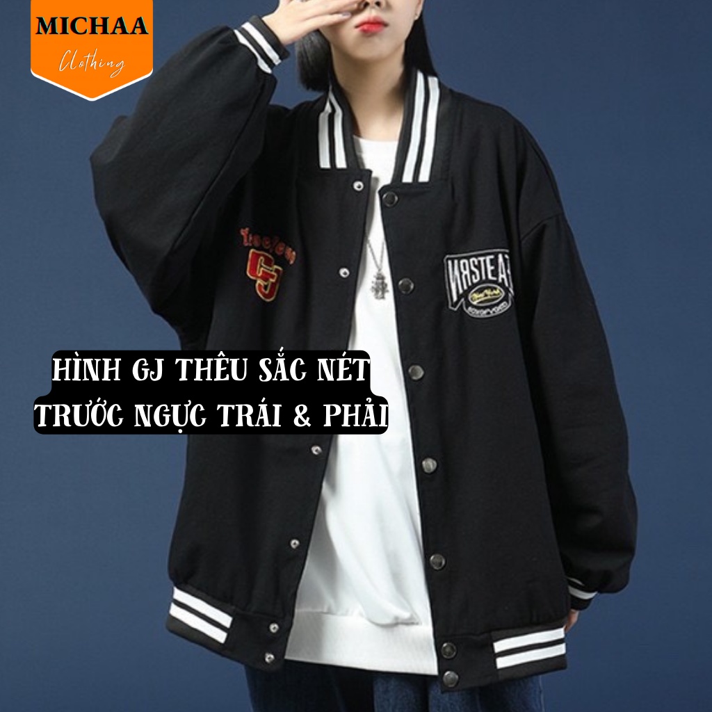 Áo Khoác Bomber Dù GJ Nam Nữ Ulzzang Unisex From Rộng Chống Nắng Jacket - MICHAA