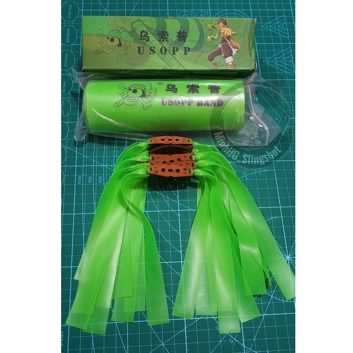 Dây thun cao su Usopp V3 cột sẵn + da nâu siêu bền