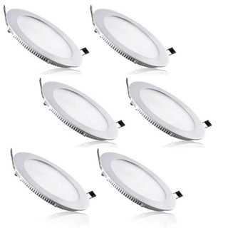 Bộ 6 đèn led âm trần 6w - siêu sáng bh12t - trắng