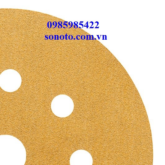 Giấy Nhám đĩa Tròn 6inch màu Vàng hãng 3M 80355-P80, 80357-P120, 80361-P240, 80363-P320, 80365-P400 SONQUANGPHU422