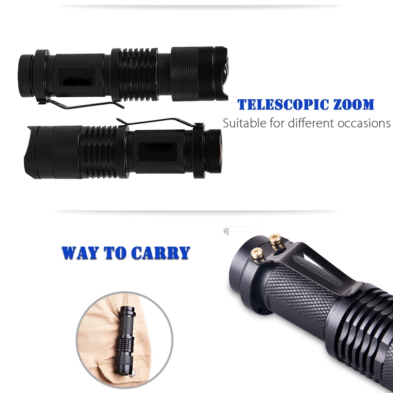 Đèn pin chiếu tia UV 365/395nm kích thước nhỏ gọn tiện lợi