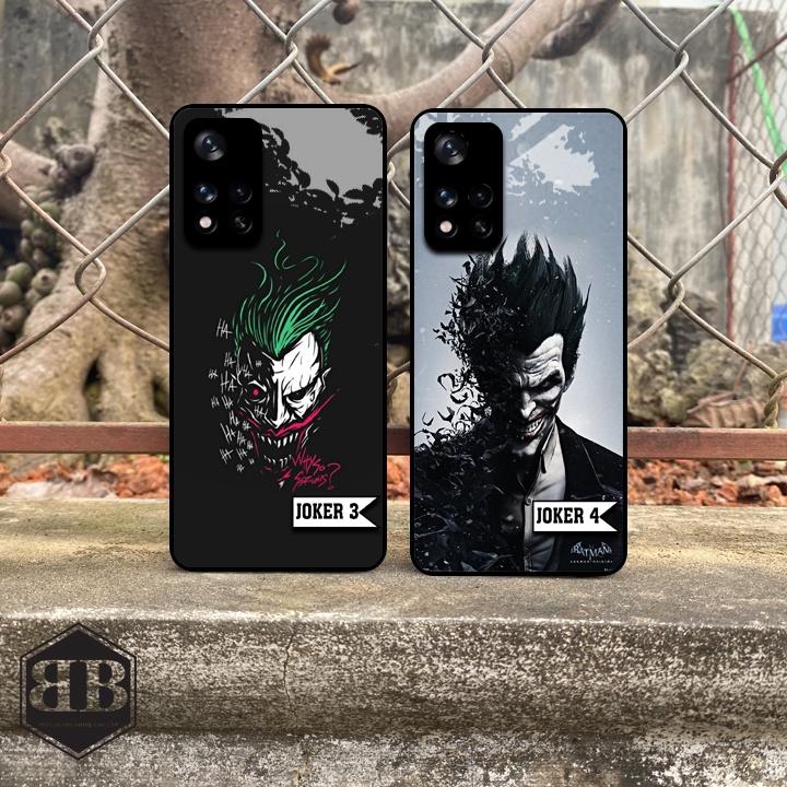 Ốp lưng kính cường lực Xiaomi Redmi Note 11 5G / Poco M4 Pro hình joker bao ngầu