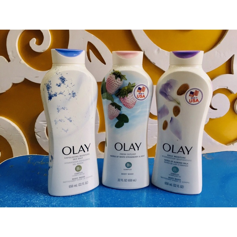 Sữa Tắm OLAY 650ml của MỸ — giữ ẩm da, chống lão hoá, da mềm mượt và hương thơm nhẹ nhàng