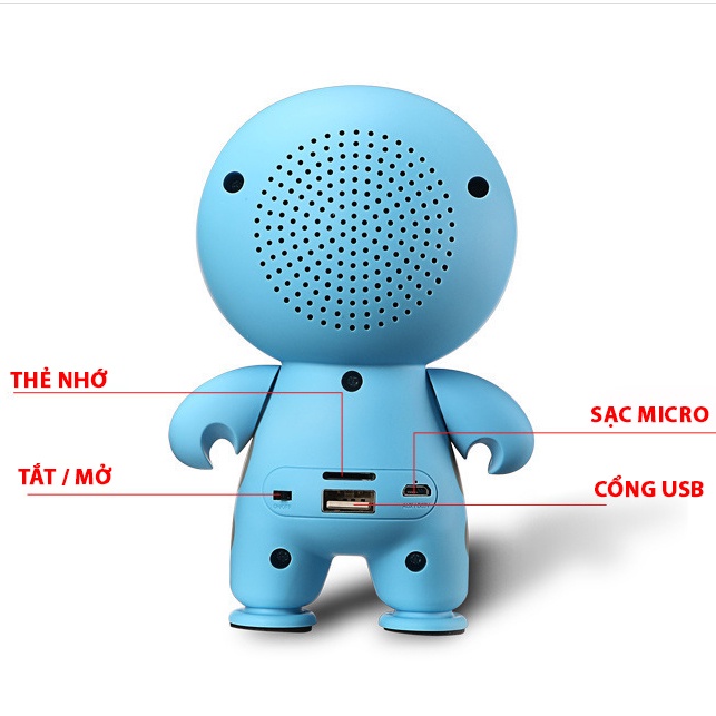 Loa bluetooth GADO loa nghe nhạc không dây Baymax phát nhạc từ USB có micro