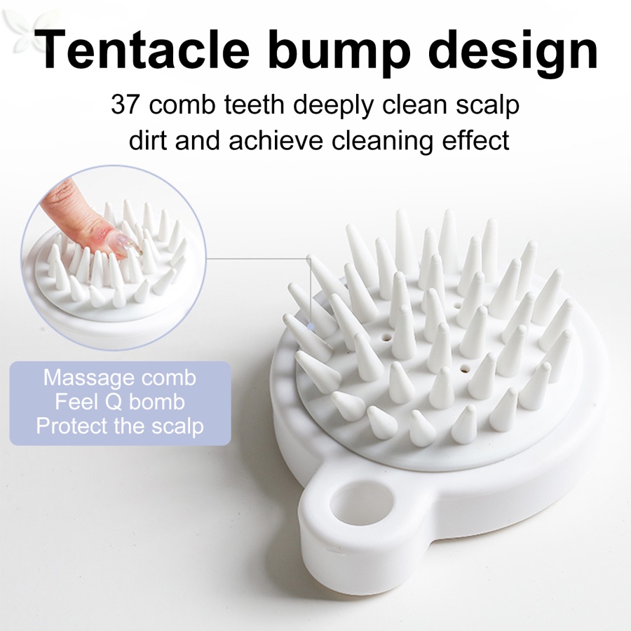 Bàn Chải Silicone Massage Kích Thích Mọc Tóc Và Làm Mượt Tóc