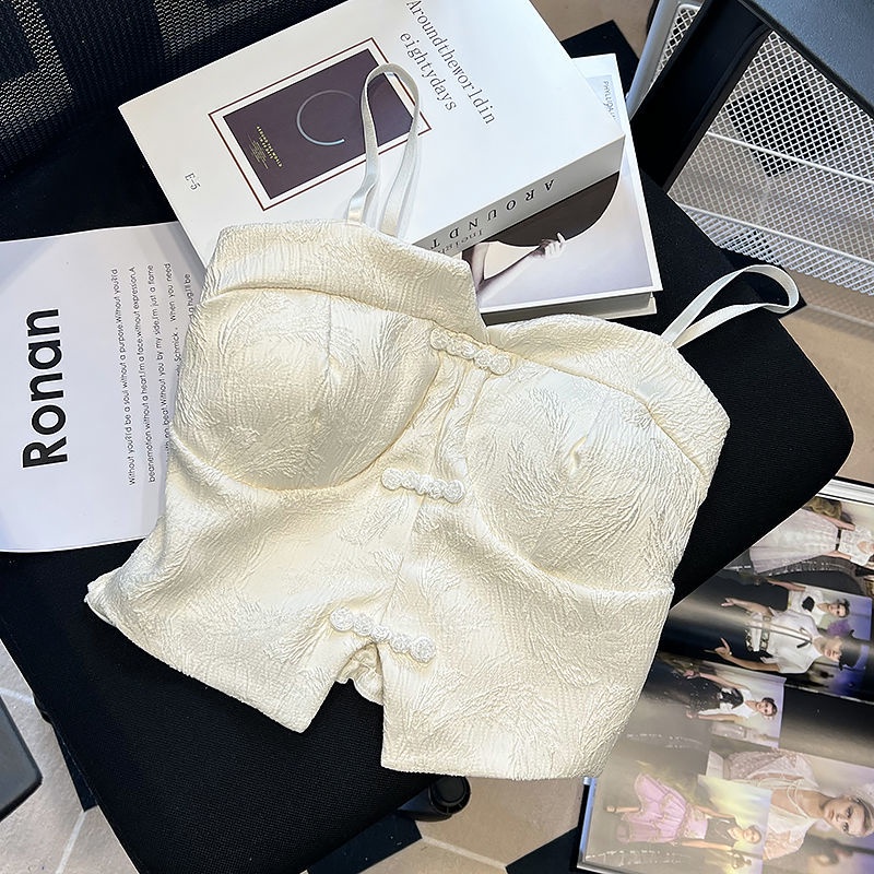 Mới Áo Hai Dây Cổ Điển Khóa Đĩa Tròn Lưng Co Giãn Cho Nữ