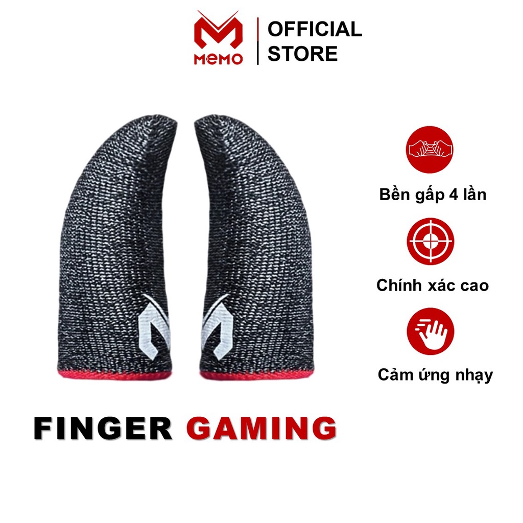 Bao tay chơi game cảm ứng MEMO chống mồ hôi | Sợi carbon | Siêu bền | cho game FPS Moba Liên Quân PUBG Free Fire FF - HÀ