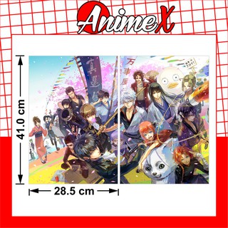 Combo 2 tấm poster anime Gintama Linh Hồn Bạc - tranh áp phíchdán tường dán kính by AnimeX