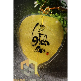 Set lá bồ đề in chữ Bình An