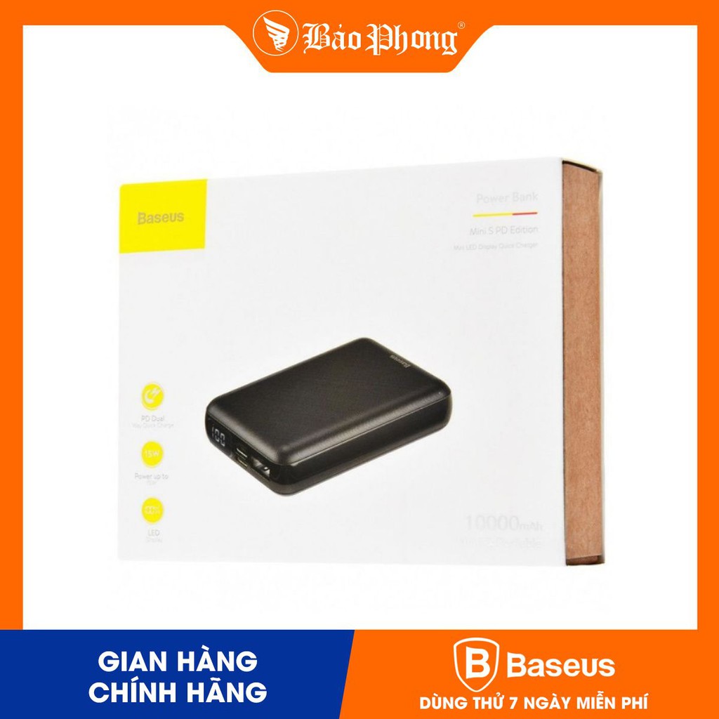 Pin dự phòng BASEUS 10000 mAh Mini S Digital Display PPALL-XF01