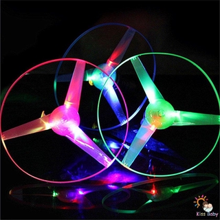 Đồ chơi đĩa UFO kéo dây có đèn LED nhiều màu sắc cho trẻ em