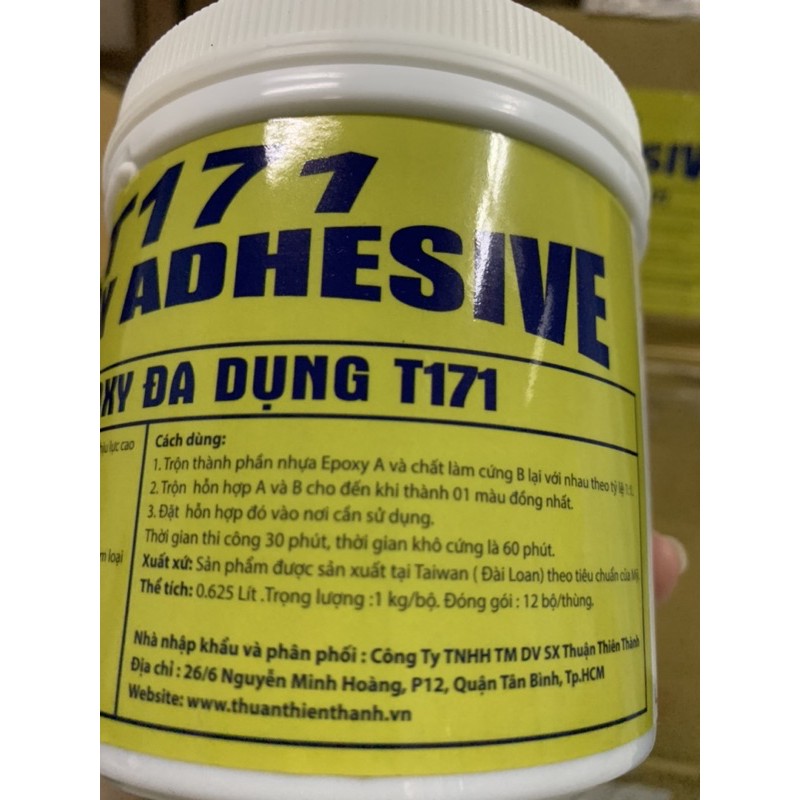 Keo Epoxy đa năng dán đá, bê tông, cấy sắt …2 thành phần T171 0.5kg