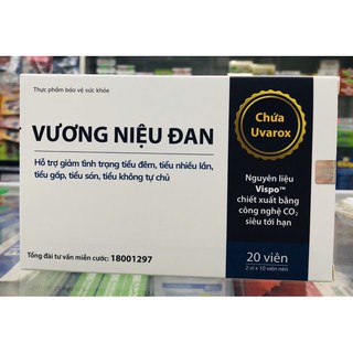 VƯƠNG NIỆU ĐAN - 20 viên - Hỗ trợ giảm tình trạng tiểu đêm, tiểu nhiều lần, tiểu gấp, tiểu són, tiểu không tự chủ
