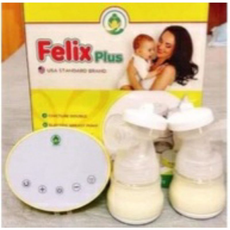 Máy hút sữa điện đôi Felix Plus có tích điện masage, hút êm nhỏ gọn,9 cấp độ hút.