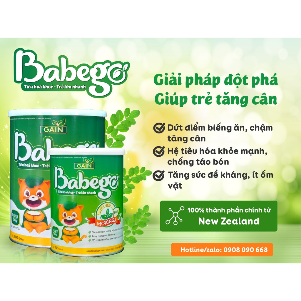 Sữa Babego Colostrum Moringa 800g