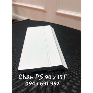 Phào nhựa composite chân tường màu trắng hoàn thiện bản 9cm hiện đại