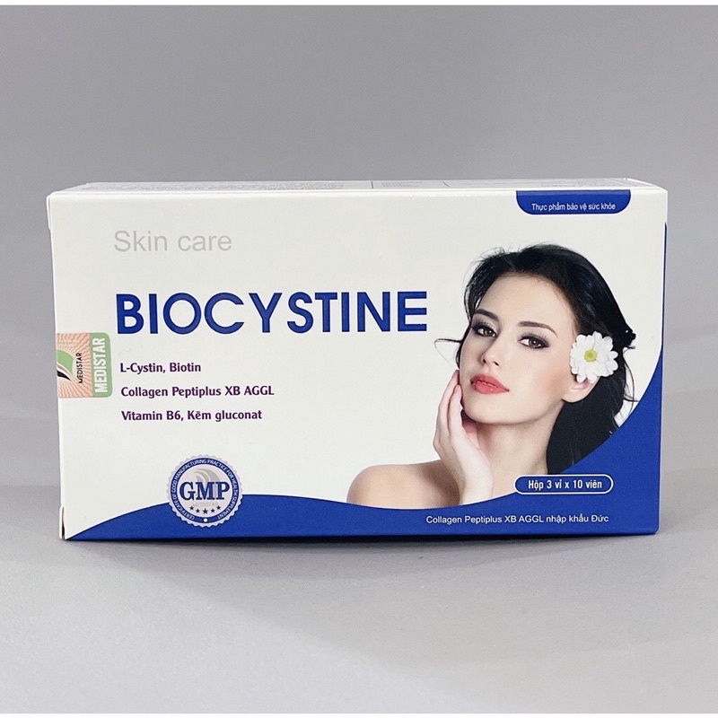 Viên uống đẹp da, tóc, móng Biocystine - Lcystine, Biotin, Kẽm, Collagen
