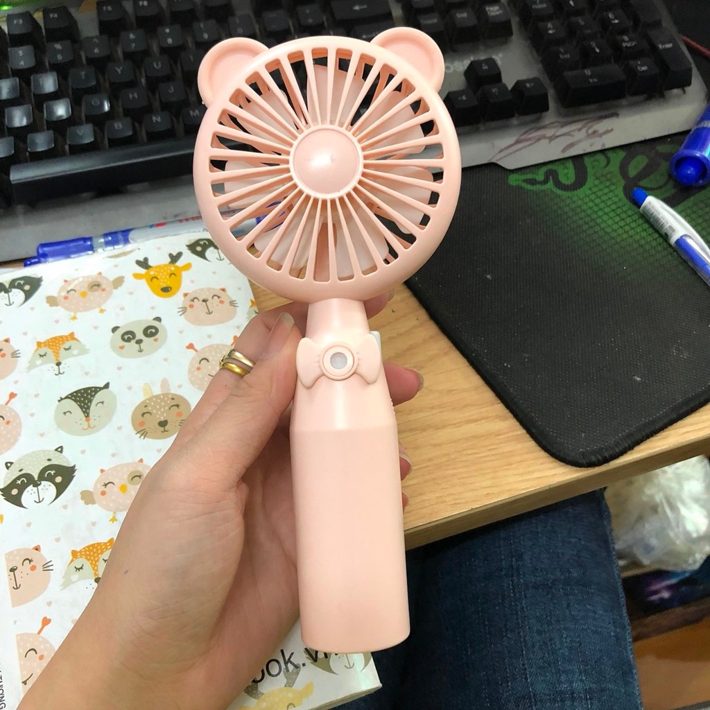 Quạt Phun Sương Mini Hình kute dễ thương Sạc Điện (ảnh shop chụp) | BigBuy360 - bigbuy360.vn