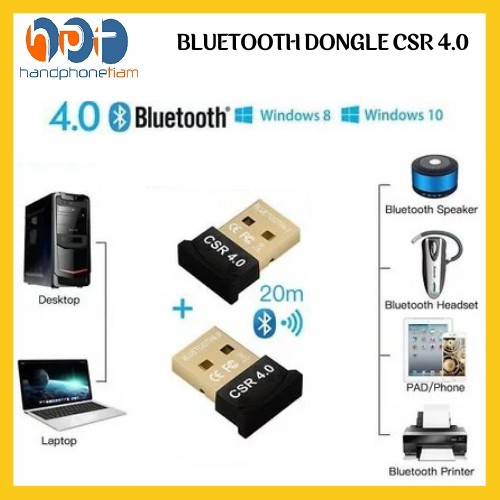 Usb Bluetooth Mini 4.0 Dongle Hình Nấm Cho Máy Tính Laptop