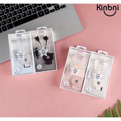 Tai nghe đôi mèo pusheen TNDI17 Kn-6033 earphone cute dễ thương