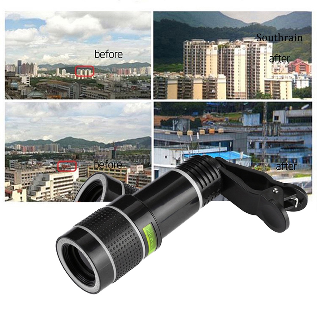 SOU--20X Universal Zoom HD Telescope Mobile Phone Camera Telephoto Lens with Clip
