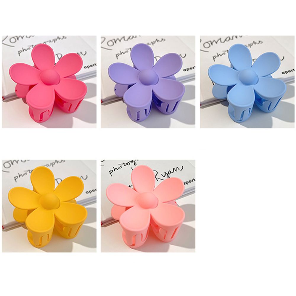Kẹp tóc hình hoa nhiều màu phong cách Hàn Quốc đơn giản cho nữ