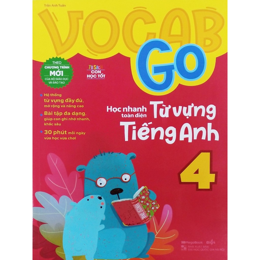 Sách - Combo Vocab Go Học nhanh toàn diện từ vựng tiếng anh lớp 3, 4, 5