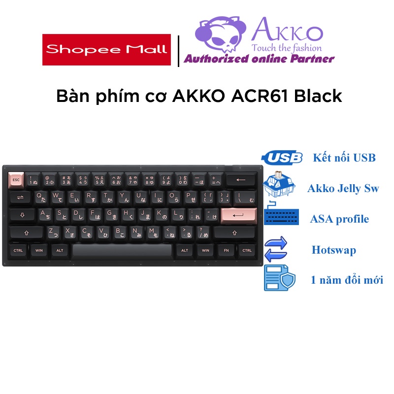 Bàn phím cơ AKKO ACR61 Black 