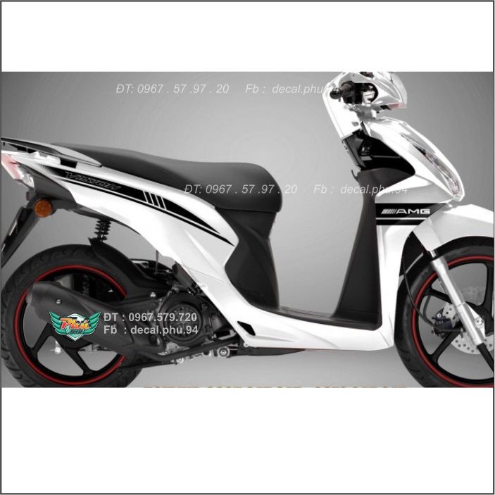 Tem Rời Visio Trắng Chỉ đen AMG (O)
