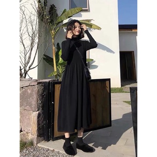 (HÀNG SẴN) Váy len cổ cao dáng babydoll xòe dài điệu đà nhẹ nhàng mùa đông  nhiều màu (kèm ảnh thật)