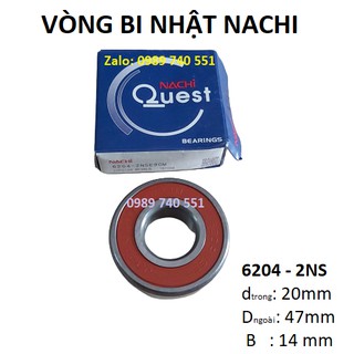 Vòng bi nhật nachi 6204-2ns loại tốt