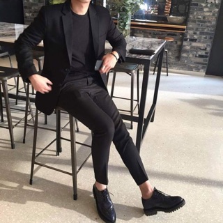 Bộ vest nam 2 khuy, áo vest 1 hàng 2 cúc, hàng 2 lớp lót đệm đầy đủ, quần âu áo vest form chuẩn cao cấp