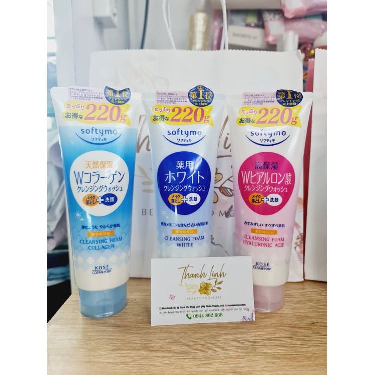 Sữa rửa mặt Kose Softymo Nhật Bản làm sạch và dịu êm cho da 220gr
