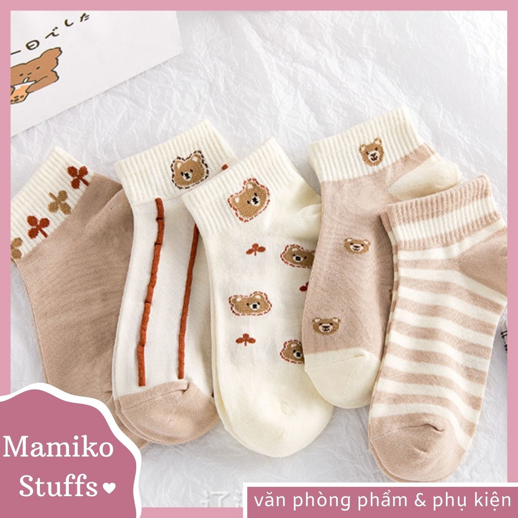 VỚ TẤT CỔ VỪA TONE GẤU NÂU SIÊU XINH