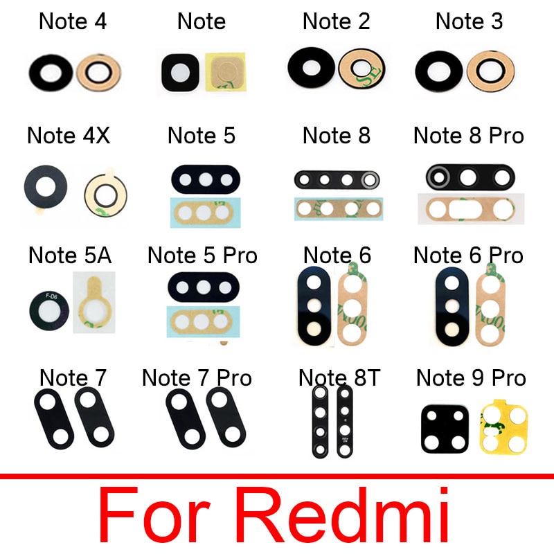 Kính Cường Lực Bảo Vệ Camera Sau Cho Xiaomi Redmi Note 2 3 4 4x 5 5a 6 7 8 8t 9 Pro