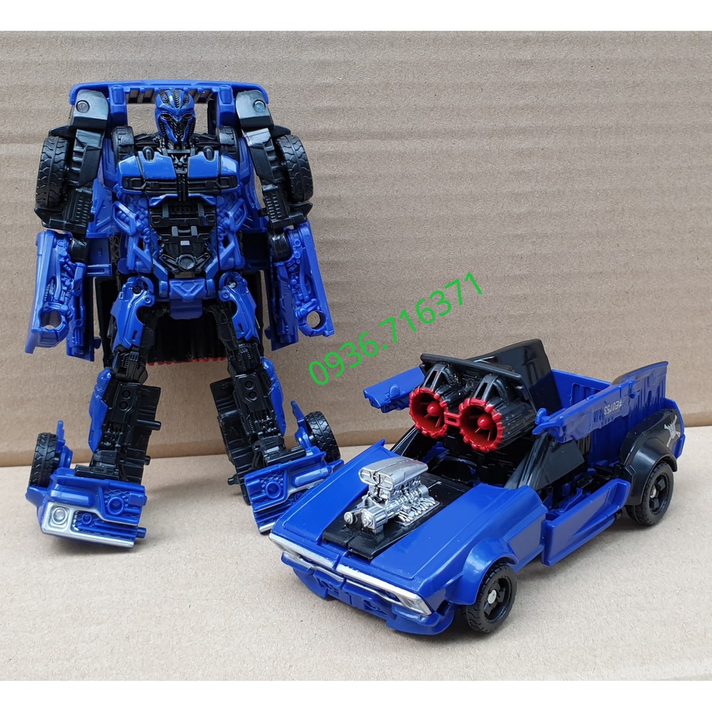 Robot biến hình xe Ô tô màu xanh nhiều bước Transformers - Hasbro (Mỹ)