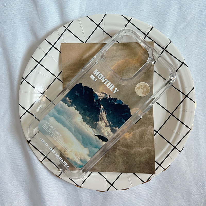 Ốp Điện Thoại DecoPhone Acrylic tpu acrylic Hình Núi Tuyết Cho iphone 6s 7 8 plus x xs xr 11 12 13 14 15 max pro