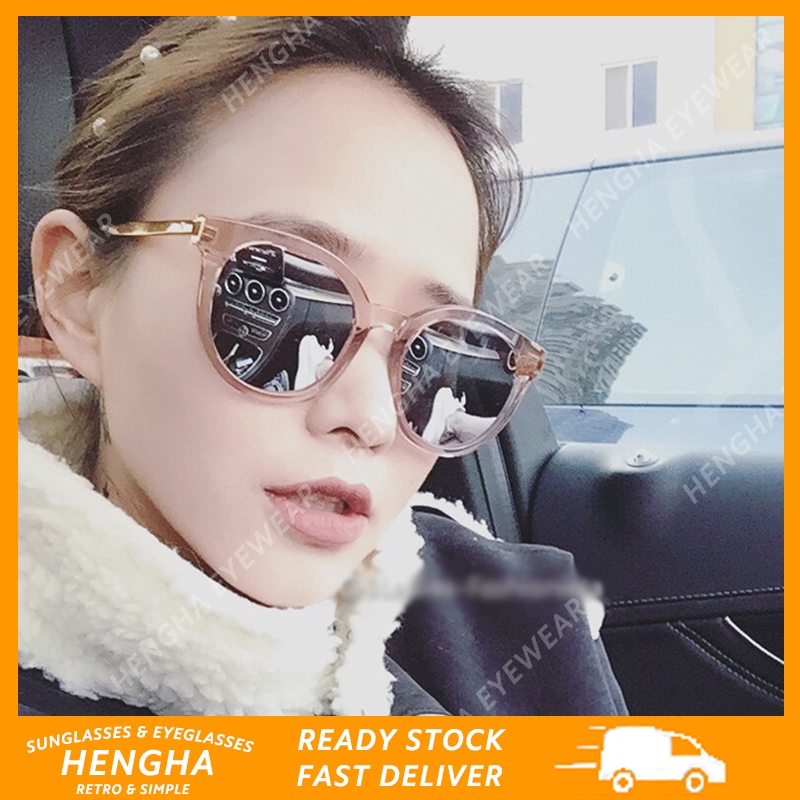 Kính mát thời trang nữ gọng tròn giản dị thanh lịch có phủ lớp chống tia UV400