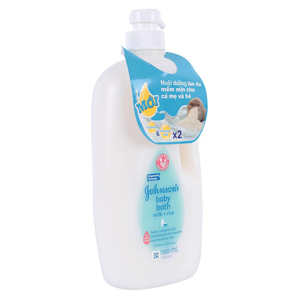 Sữa tắm Johnson&Johnson chứa sữa và gạo 1000ml