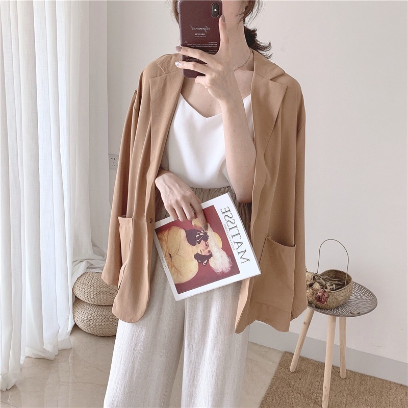 Áo blazer vest mỏng dài tay | BigBuy360 - bigbuy360.vn