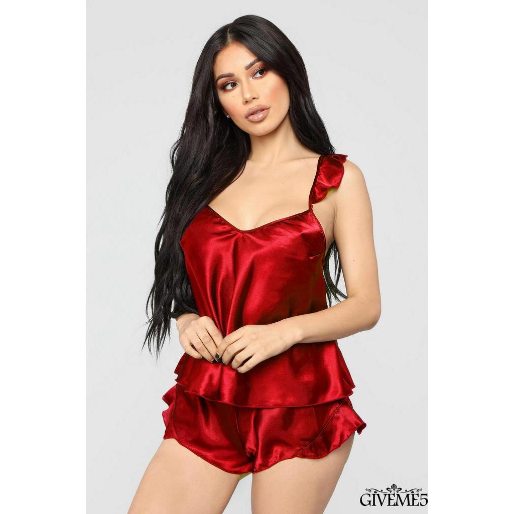 Bộ đồ ngủ áo không tay + quần short dành cho nữ