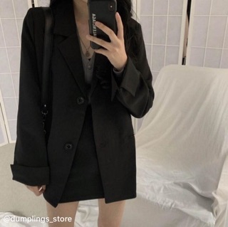 Set blazer + chân váy đen