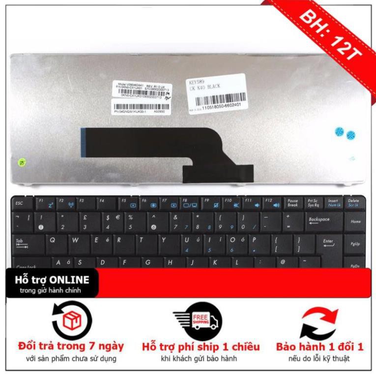 [BH12TH] bàn phím laptop Asus K40, K40AB, K40AN, K40E, K40IJ, K40IN