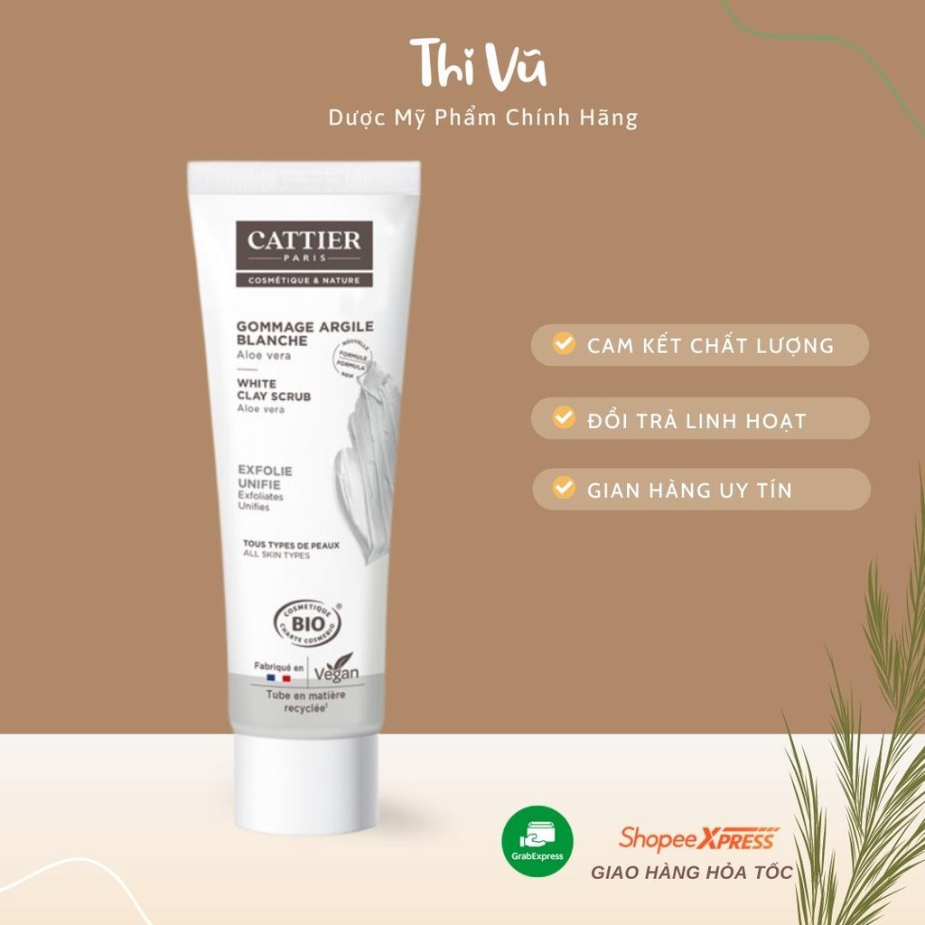 Tẩy Tế Bào Chết Cattier Gommage Argile Aloe Vera Clay Scrub 100ml - Thi Vũ