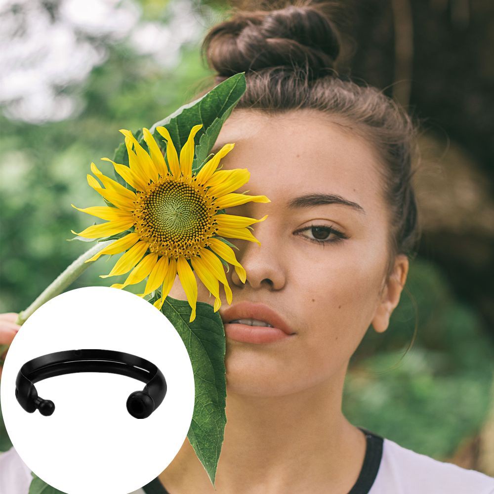 [Hàng mới về] Bộ 2 dụng cụ tạo búi tóc màu đen bằng silicone tiện lợi cho nữ