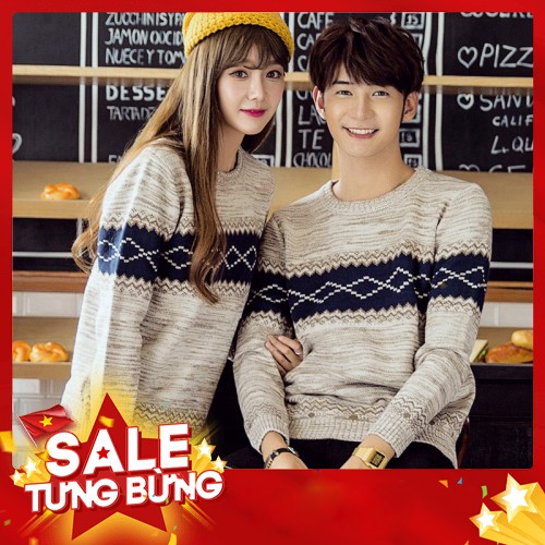 -HÀNG NHẬP KHẨU Áo len nam nữ đôi đẹp ❤️FREESHIP❤️ Đồ đôi thu đông dài tay cổ tròn thời trang Hàn Quốc Couple L01 Liên h