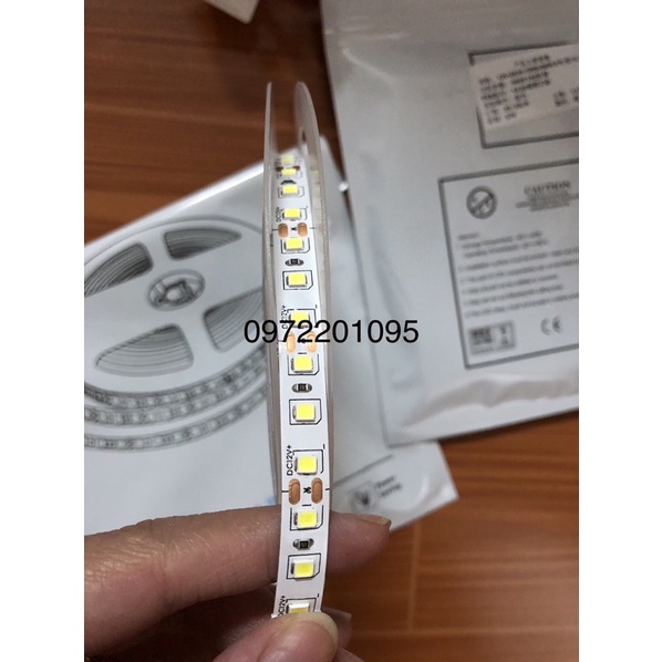 Cuộn Led dây dán 2835 12V 120, 180, 240 mắt led - Ánh sáng vàng, trắng, trung tính